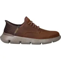 SKECHERS para homem. 205046 Garza Gervin Slip-ins Chinelos de couro Gervin preto (43), Plano, Cordão, Casual