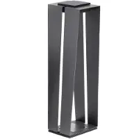 LES JARDINS Lanterna solar LED Skaal em alumínio, 70 cm, cinzento