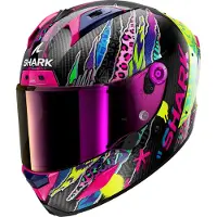Shark Aeron Fawn Capacete Integral Carbono/Lilás/Amarelo S preto