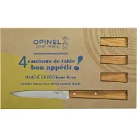 Opinel T001515, conjunto de facas para bife, Esprit Sud, madeira de oliveira