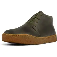 Camper para homem. K300467-008 Botins de pele Peu Terreno verde (40), Couro, Plano, Nenhum, Casual