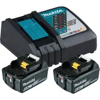 Makita 199480-6 2x Bl1860b+dc18rc Bateria De Lítio