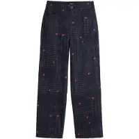 Desigual , Calças xadrez e cerejas, AlgodÃO, Preto, L