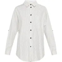 Usha Blusa 'Classic Look' preto / branco