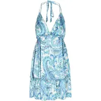 Ebeeza Vestido 'Spring Summer' aqua / azul escuro / cor-de-rosa / branco