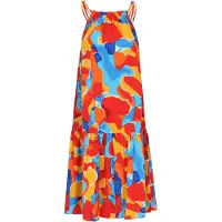 Ebeeza Vestido turquesa / azul real / mostarda / vermelho vivo