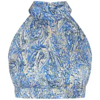 IZIA Top 'Boho' bege / azul / azul noturno / ouro
