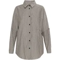 SANIKA Blusa 'Classik Look' cinzento / branco