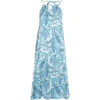 Ebeeza Vestido 'Spring Summer' navy / azul claro / verde claro / offwhite