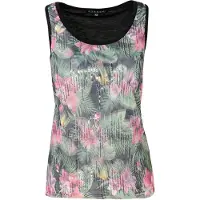 KOROSHI Top amarelo / verde pastel / rosa claro / preto