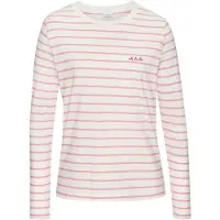 LASCANA Camisa cor-de-rosa / vermelho rubi / branco