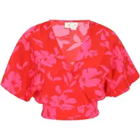 IZIA Top rosa / vermelho