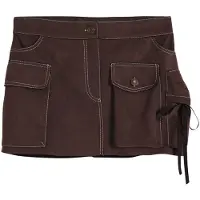 Desigual , Saia mini cargo, PoliÉSter, Marrom, M