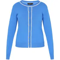 Faina Casaco de malha azure / branco