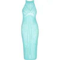 IZIA Vestido de praia turquesa