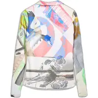Desigual , Camiseta abotoada collage, PoliÉSter, M