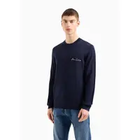 Armani Exchange para homem. 8NZM5AZM1YZ1510 Camisola simples azul-marinho (XS), Casual, Acrílico