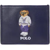 Ralph Lauren para homem. 405962467001 Porta-cartões em pele urso da marinha (OSFA), Casual, Marinho