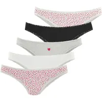 LASCANA Cueca acinzentado / vermelho / preto / offwhite