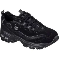 SKECHERS para mulher. 11930 D'Lites-Biggest Fan leather trainers preto (37), Couro, 3 a 5cm, Cordão, Casual