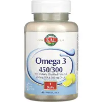 Kal Cápsulas Omega 3 450 300 Essential Fatty Acid 60 Unidades