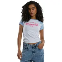 Karl kani Camisa azul claro / rosa claro / branco