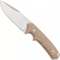 Mercury Ranger 923-23-3VCNC Stonewashed Sleipner, Natural Canvas Micarta, faca de bushcraft