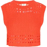 IZIA Top de malha laranja