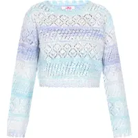 Mymo Pullover azul claro / azul escuro / branco