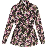 Usha Blusa 'Fashion Look' verde / roxo / cor-de-rosa / preto