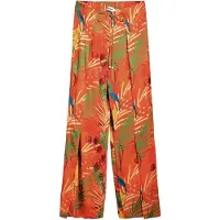 Desigual , Calça longa pareô, Viscose, Laranja, XL