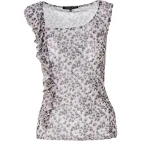 KOROSHI Top bege / castanho / preto