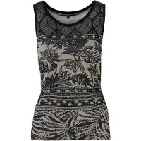 KOROSHI Top cáqui / preto