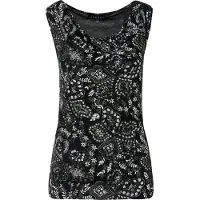 KOROSHI Top oliveira / preto / branco