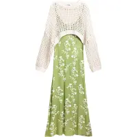 Desigual , Vestido 2 em 1, Verde, XL