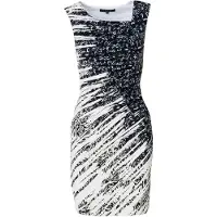 KOROSHI Vestido azul escuro / preto / branco