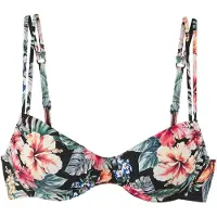 LASCANA Top de biquíni verde / rosa / vermelho / preto