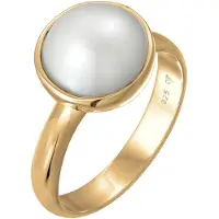 Nenalina Anel ouro / branco pérola