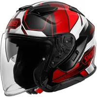 Shoei J-Cruise 3 Whizzy TC-1 Capacete de jato Preto/Vermelho/Branco XL unissexo