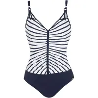 Sunflair Fato de banho azul escuro / branco