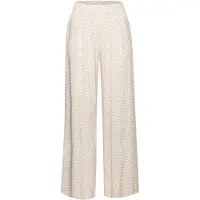 LASCANA Calças de pijama bege / branco