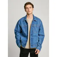 Pepe Jeans para homem. PM403155 Casaco reversível W11 azul, verde (S), Casual, Algodão, Denim, Sustentável