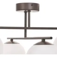 Domiluce Candeeiro de teto Aurora, castanho, Ø 50 cm, 4 lâmpadas, vidro, E14
