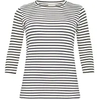 KAFFE CURVE Camisa 'Lia' bege claro / preto