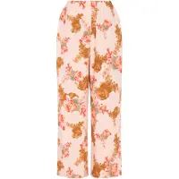 Usha Calças creme / castanho / verde / laranja
