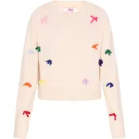 Mymo Pullover 'Comfy' navy / verde / rosa / branco lã