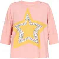 Swirly Camisa 'Fashion Lover' azul céu / amarelo / cor-de-rosa / branco