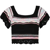 IZIA Pullover ecru / azul claro / cor-de-rosa / preto
