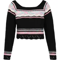 IZIA Pullover azul claro / cor-de-rosa / preto / branco