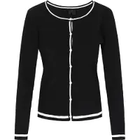 Dreimaster Klassik Casaco de malha preto / branco